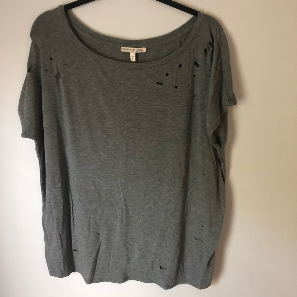 distressed grey tee
